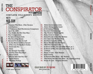 The Conspirator Soundtrack (Mark Isham) - CD Back cover