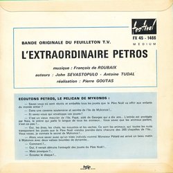 L'Extraordinaire Petros Ścieżka dźwiękowa (Franois de Roubaix) - Tylna strona okladki plyty CD