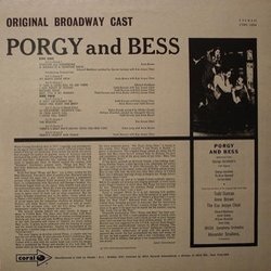 Porgy And Bess Soundtrack (George Gershwin, Ira Gershwin, DuBose Heyward) - CD Trasero