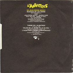 L'Albatros Ścieżka dźwiękowa (Lo Ferr) - Tylna strona okladki plyty CD