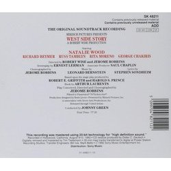 West Side Story Soundtrack (Leonard Bernstein, Stephen Sondheim) - CD Trasero