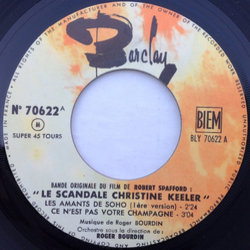 Le Scandale Christine Keeler サウンドトラック (Roger Bourdin) - CDインレイ