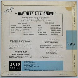 Une Fille  La Drive 声带 (Roger Bne, Christian Donnadieu) - CD后盖