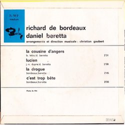 Le Temps Fou Ścieżka dźwiękowa (Daniel Baretta, Richard de Bordeaux) - Tylna strona okladki plyty CD
