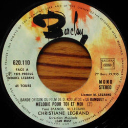 Le Banquet - Christiane Legrand Ścieżka dźwiękowa (Michel Legrand, Yani Spanos) - wkład CD