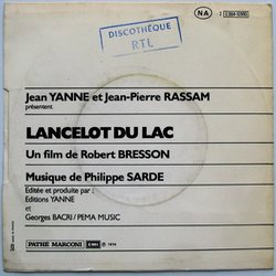 Lancelot Du Lac Soundtrack (Philippe Sarde) - CD Trasero