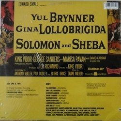 Solomon and Sheba Soundtrack (Malcolm Arnold, Mario Nascimbene) - CD Back cover