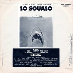 Lo Squalo Soundtrack (John Williams) - CD Achterzijde