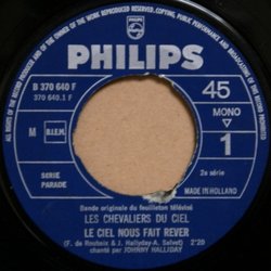 Les Chevaliers du Ciel サウンドトラック (Franois de Roubaix, Johnny Hallyday) - CDインレイ