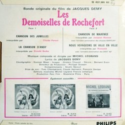 Les Demoiselles De Rochefort サウンドトラック (Jacques Demy, Michel Legrand) - CD裏表紙