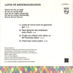 Lotta p Brkmakargatan Soundtrack (Stefan Nilsson, Sixten Sundling) - CD Back cover