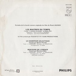 Les Matres du temps Soundtrack (Jean-Pierre Bourtayre, Pierre Tardy, Christian Zanesi) - CD Back cover