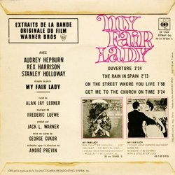 My Fair Lady Soundtrack (Andr Previn) - CD Back cover