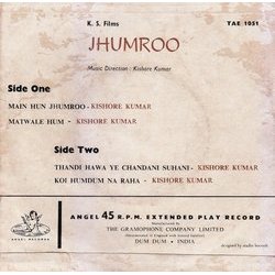 Jhumroo Soundtrack (Kishore Kumar, Kishore Kumar, Majrooh Sultanpuri) - CD Back cover