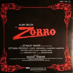 Zorro Soundtrack (Guido De Angelis, Maurizio De Angelis, Oliver Onions ) - CD Back cover