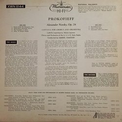 Alexander Nevsky Soundtrack (Sergei Prokofiev) - CD-Rckdeckel