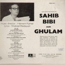 Sahib Bibi Aur Ghulam Soundtrack (Shakeel Badayuni, Asha Bhosle, Geeta Dutt, Hemant Kumar) - CD Trasero