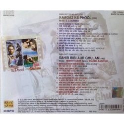 Kaagaz Ke Phool / Sahib Bibi Aur Ghulam Ścieżka dźwiękowa (Various Artists, Kaifi Azmi, Shakeel Badayuni, Sachin Dev Burman, Hemant Kumar, Shailey Shailendra) - Tylna strona okladki plyty CD