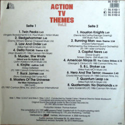 Action TV Themes Vol.2 Ścieżka dźwiękowa (Various Artists) - Tylna strona okladki plyty CD