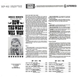 Burgess Meredith ‎Sings Songs From How The West Was Won Soundtrack (Burgess Meredith, Alfred Newman) - CD Back cover