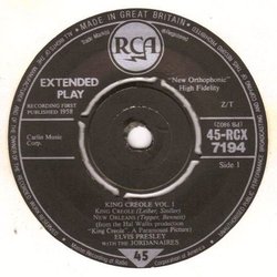 King Creole Vol.1 Soundtrack (Elvis Presley, Walter Scharf) - CD-Inlay