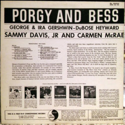 Sammy Davis Jr. / Carmen McRae: Porgy And Bess サウンドトラック (George Gershwin, Ira Gershwin, DuBose Heyward) - CD裏表紙