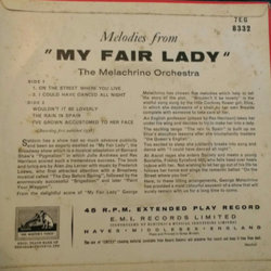 Melodies From My Fair Lady Ścieżka dźwiękowa (Frederick Loewe) - Tylna strona okladki plyty CD