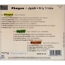 Phagun / Jyoti / Mrig Trishna Soundtrack (Various Artists, Anand Bakshi, Sachin Dev Burman, Shambhu Sen, Shambhu Sen, Majrooh Sultanpuri) - CD Back cover