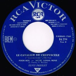 Le Cavalier Du Crpuscule サウンドトラック (Lionel Newman, Elvis Presley) - CDインレイ