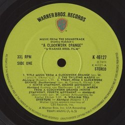A Clockwork Orange サウンドトラック (Various Artists, Wendy Carlos) - CDインレイ