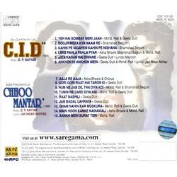 C.I.D. / Chhoo Mantar Soundtrack (Various Artists, O.P. Nayyar, Jan Nisar Akhtar, Majrooh Sultanpuri) - CD Trasero
