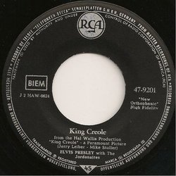 King Creole サウンドトラック (Walter Scharf) - CDインレイ