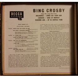 Bing Crosby Sings The Song Hits From Broadway Ścieżka dźwiękowa (Various Artists, Bing Crosby) - Tylna strona okladki plyty CD