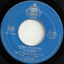 La Violetera サウンドトラック (Sara Montiel, Juan Quintero) - CDインレイ
