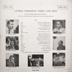 Porgy & Bess Soundtrack (George Gershwin, Ira Gershwin, DuBose Heyward) - CD Trasero