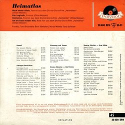Heimatlos Soundtrack (Lotar Olias) - CD Back cover