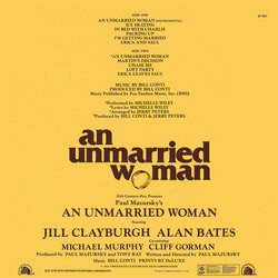 An Unmarried Woman Ścieżka dźwiękowa (Bill Conti) - Tylna strona okladki plyty CD