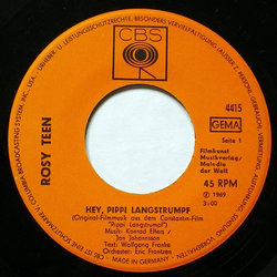 Hey, Pippi Langstrumpf / Ad, Kleine Pippi Soundtrack (Various Artists, Rosy Teen) - cd-cartula