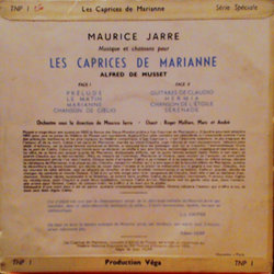 Les Caprices De Marianne Ścieżka dźwiękowa (Alfred De Musset, Alfred De Musset) - Tylna strona okladki plyty CD