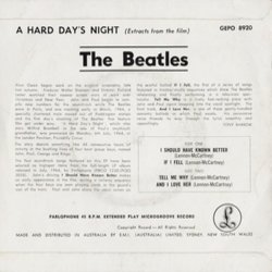 A Hard Day's Night Ścieżka dźwiękowa (The Beatles) - Tylna strona okladki plyty CD