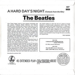 A Hard Day's Night Soundtrack (The Beatles) - CD Back cover