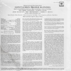 Gentlemen Prefer Blondes Soundtrack (Leo Robin, Jule Styne) - CD Back cover