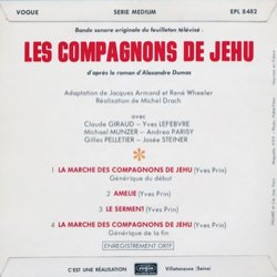 Les Compagnons de Jehu Trilha sonora (Yves Prin) - CD capa traseira