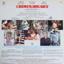 Crimes of the Heart Ścieżka dźwiękowa (Georges Delerue) - Tylna strona okladki plyty CD