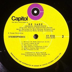   De Sade Bande Originale (Billy Strange) - cd-inlay