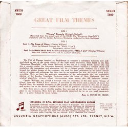 Great Film Themes Soundtrack (Richard Addinsell, Charles Williams) - CD Trasero