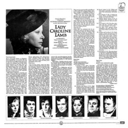 Lady Caroline Lamb / Elegy For Caroline Lamb Ścieżka dźwiękowa (Richard Rodney Bennett, Marcus Dods) - Tylna strona okladki plyty CD