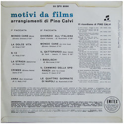 Motivi Da Films Soundtrack (Various Artists, Pino Calvi) - CD Back cover