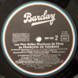 Les Plus Belles Musiques de Films de Franois de Roubaix - vol 1 Soundtrack (Franois de Roubaix) - cd-inlay