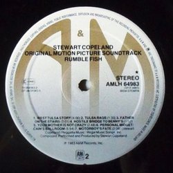 Rumble Fish サウンドトラック (Stewart Copeland) - CDインレイ